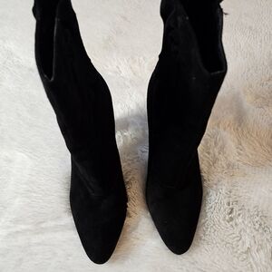 Apepazza Orione Black Genuine Leather Nubuck 9.5 Boots Booties EUC